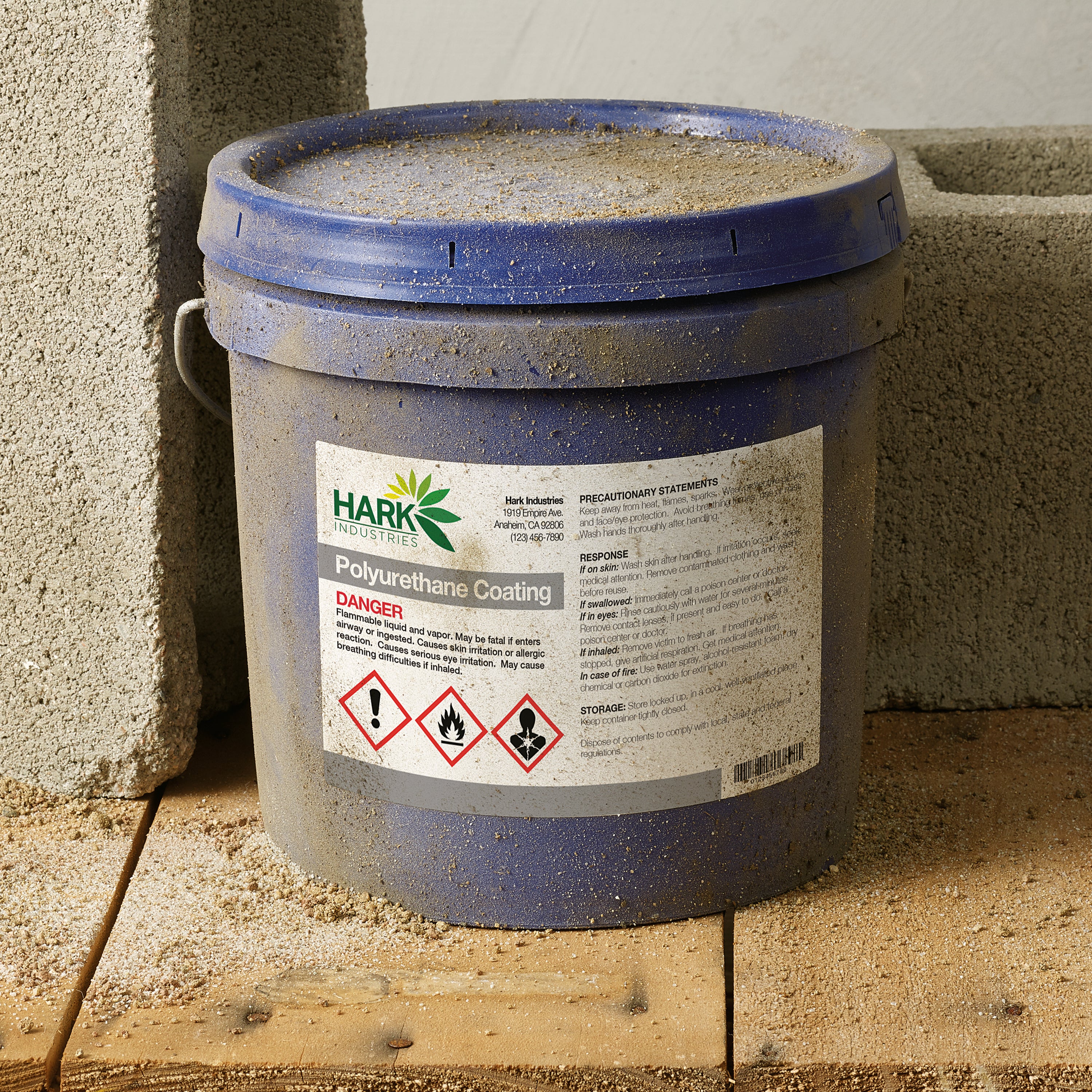 A waterproof Avery B4775 label used for outdoor signage.