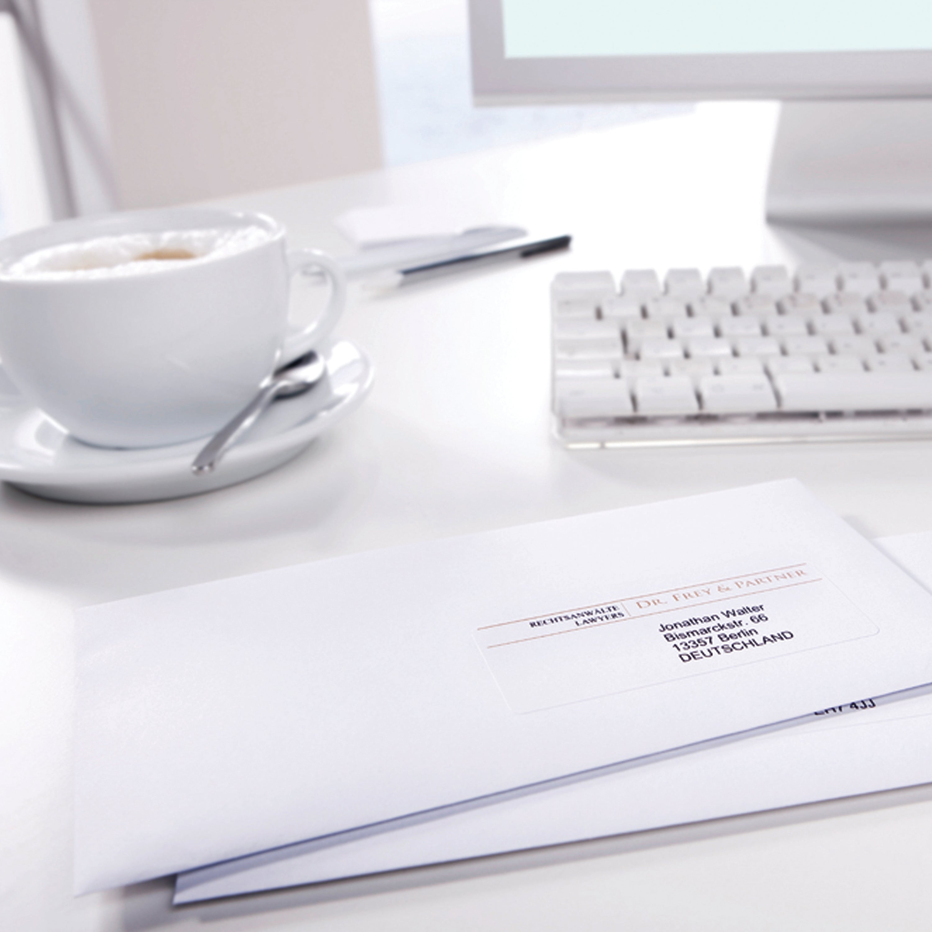 An Avery J8163 inkjet label providing a sharp, clear address on a parcel.