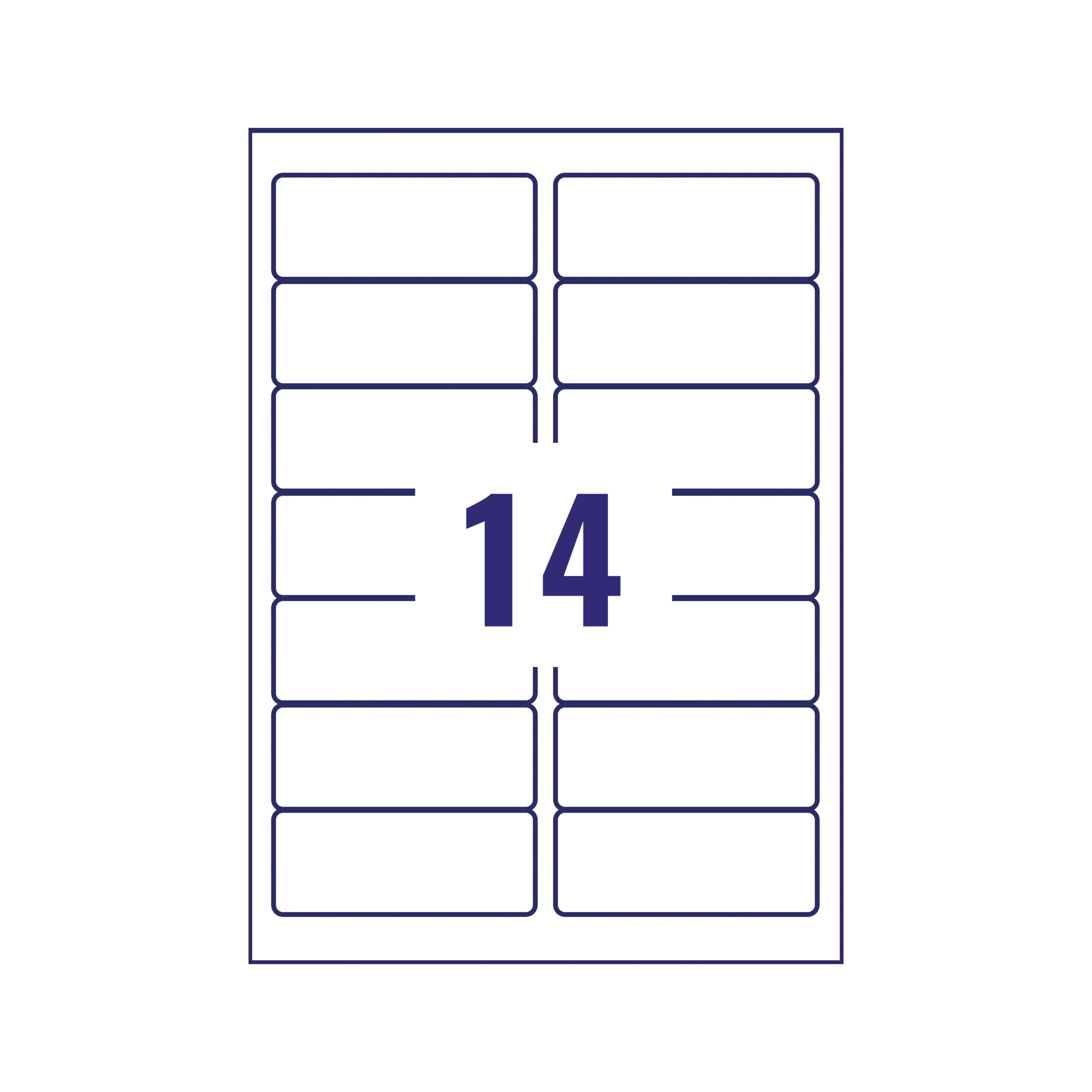 An Avery J8563 clear label blending seamlessly onto a patterned envelope.