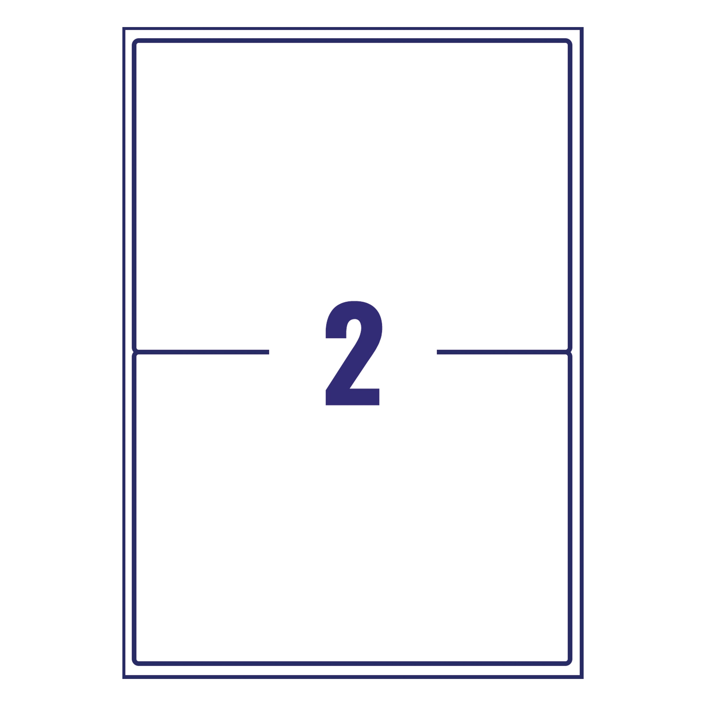 A sustainable choice for large shipping labels with Avery recycled products.