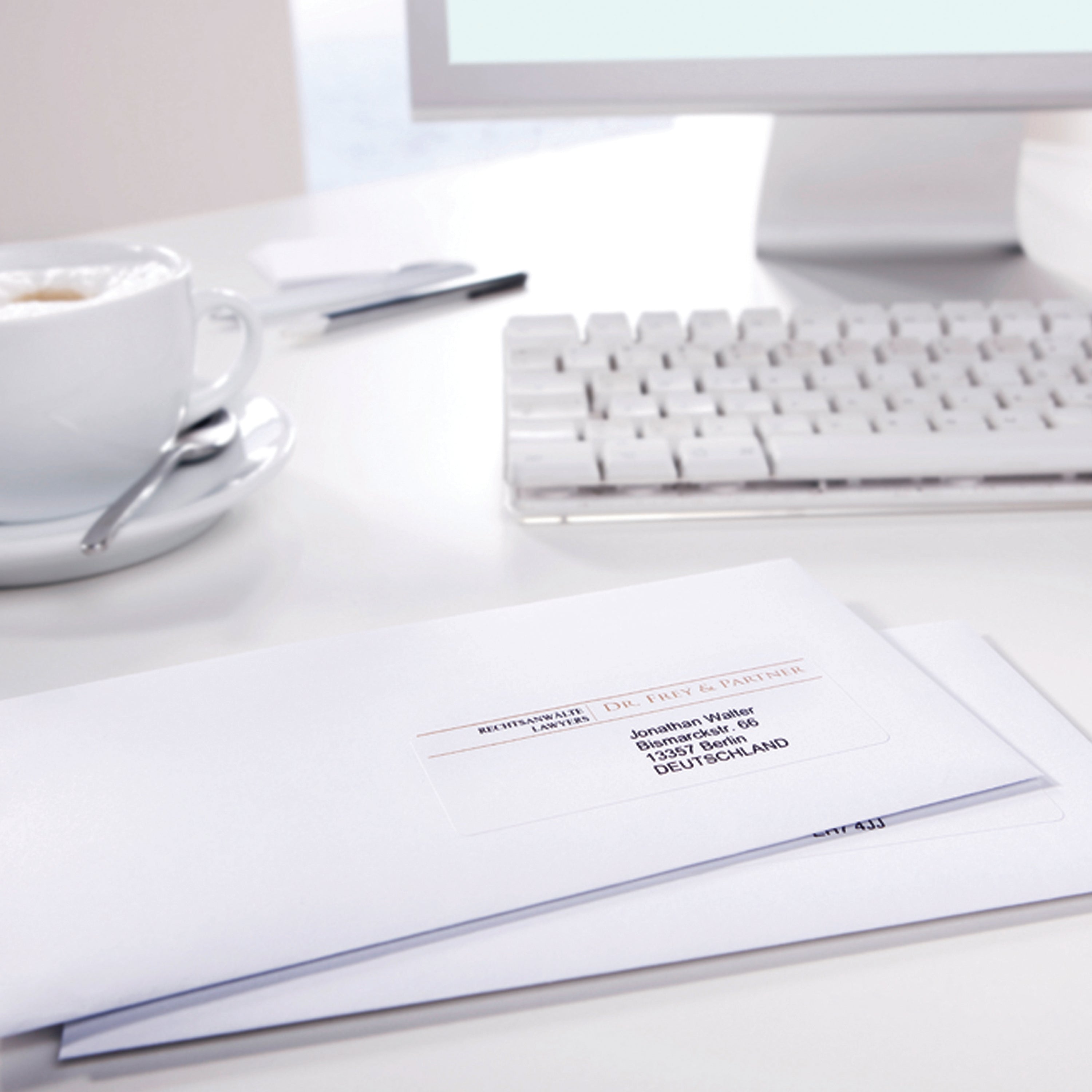 Avery J8173 label applied to a file for clear and neat organization.