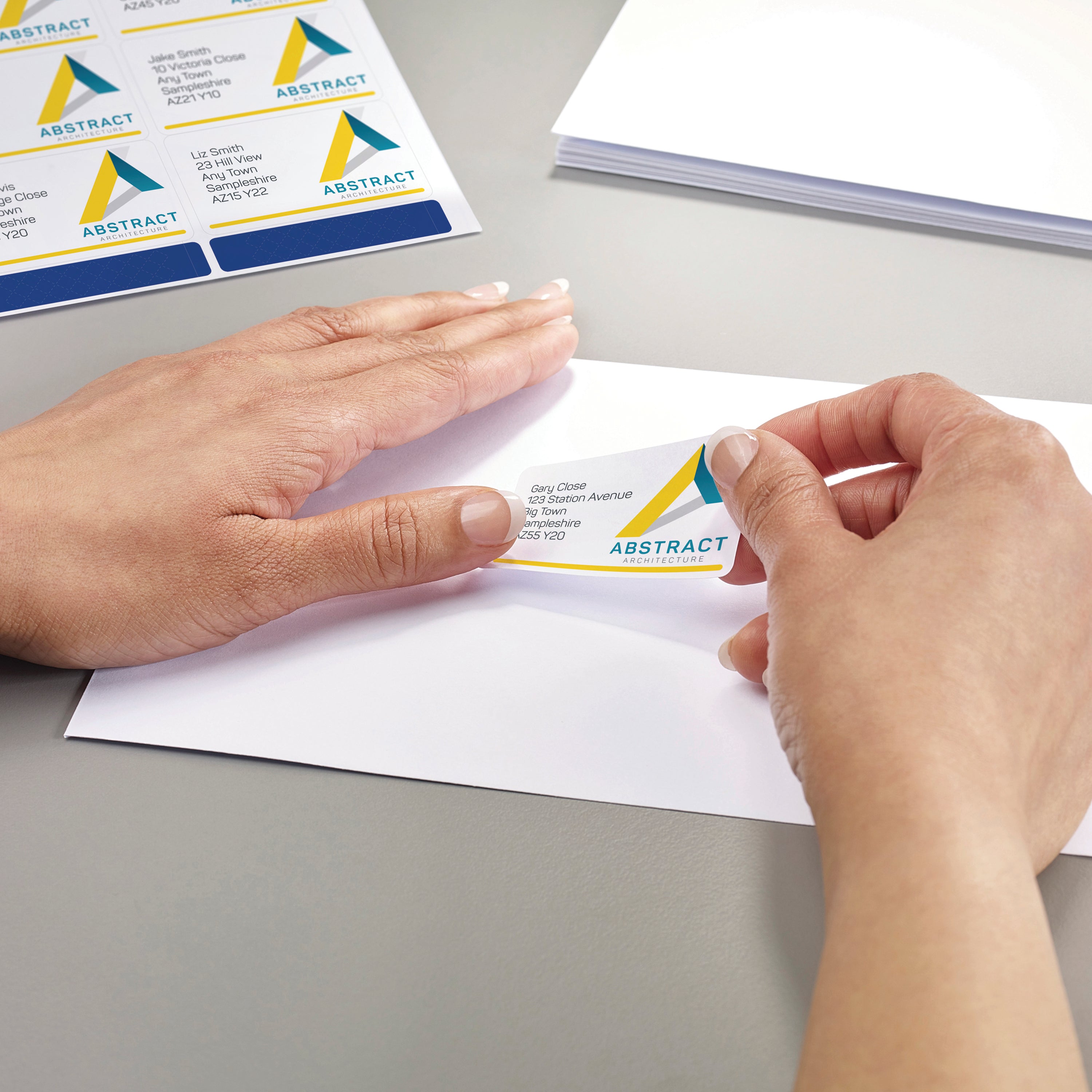 Avery L7161 labels applied to file folders for clear organization.