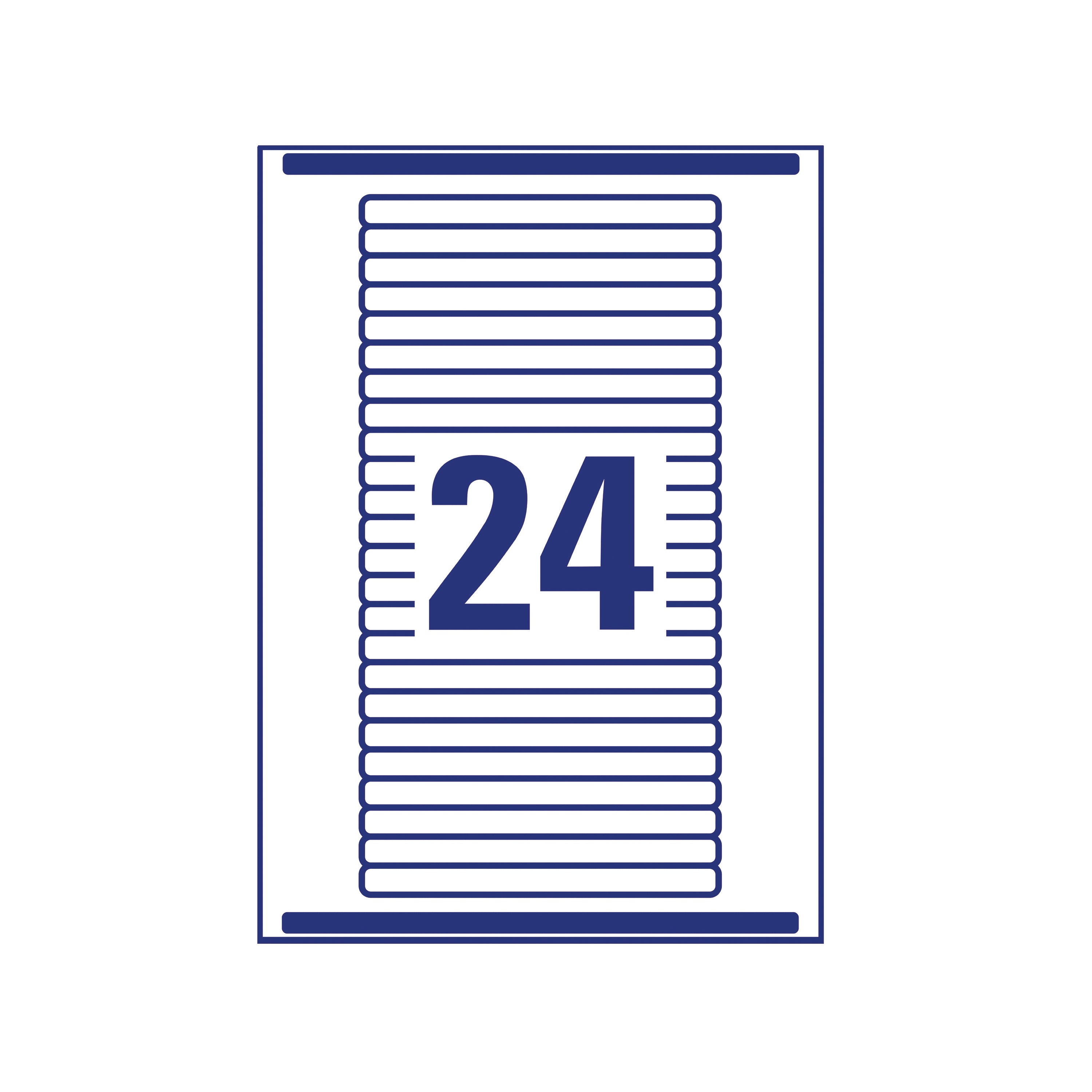 A printed Avery L7170 label applied to the spine of a Eurofolio binder.