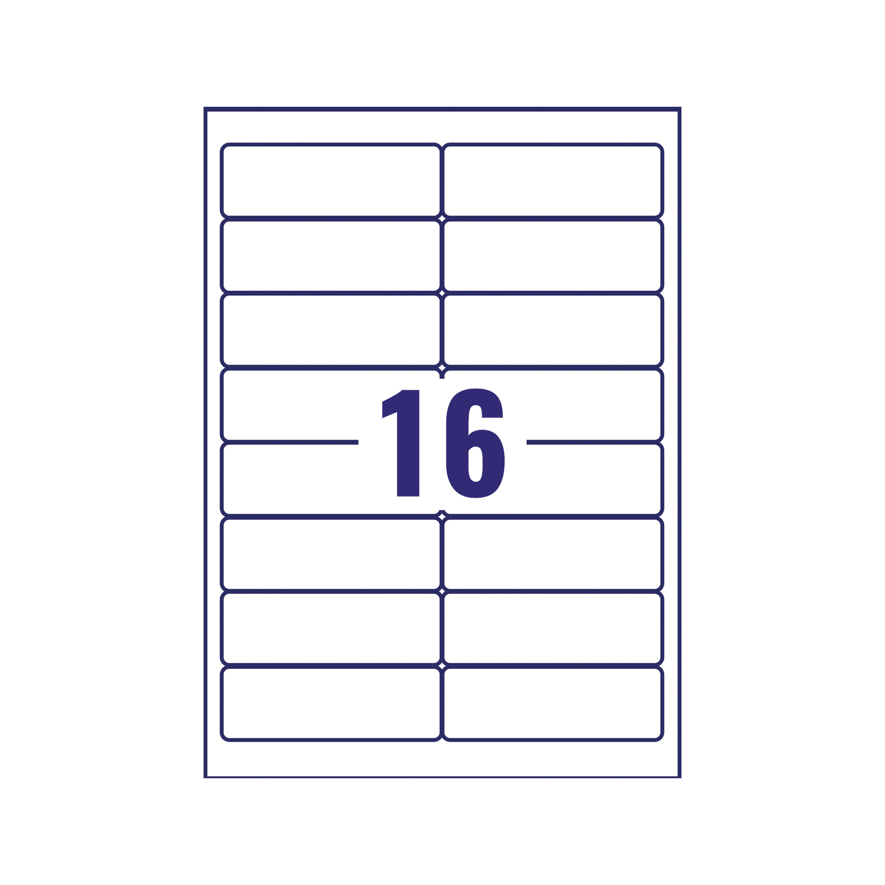 Avery L7562 clear label on a metallic surface for a subtle look.