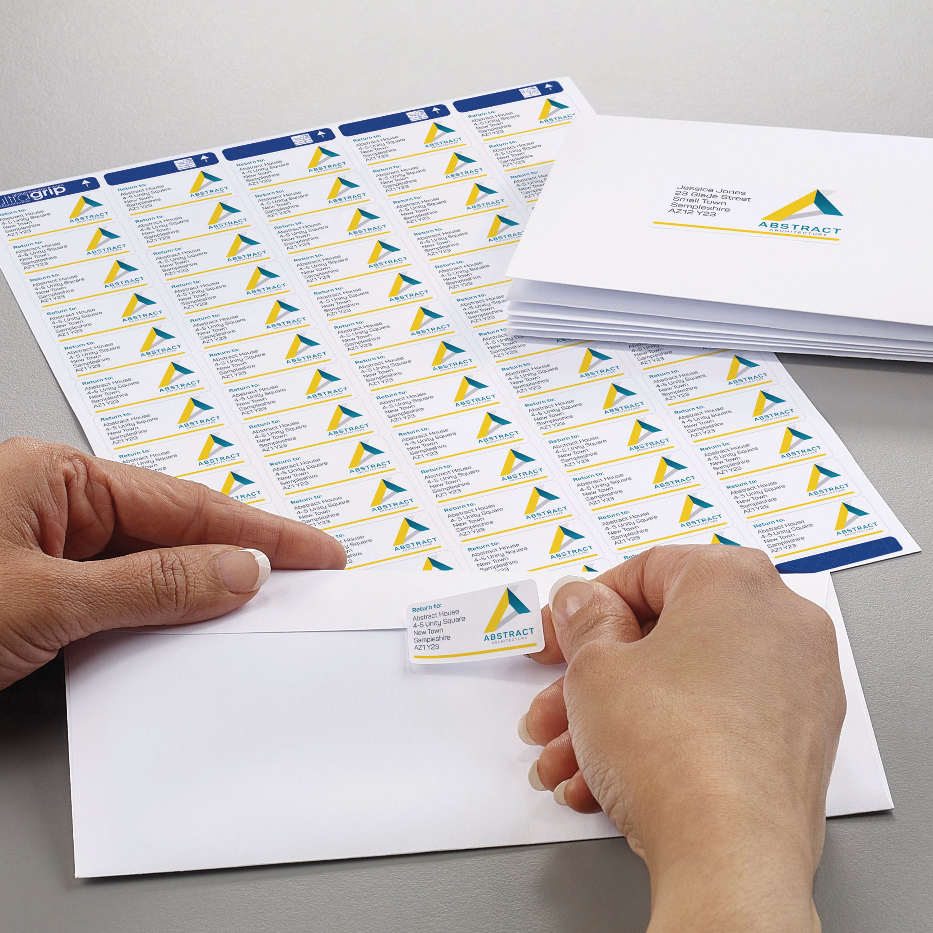 Using Avery L7651 labels for return addresses and small item marking.