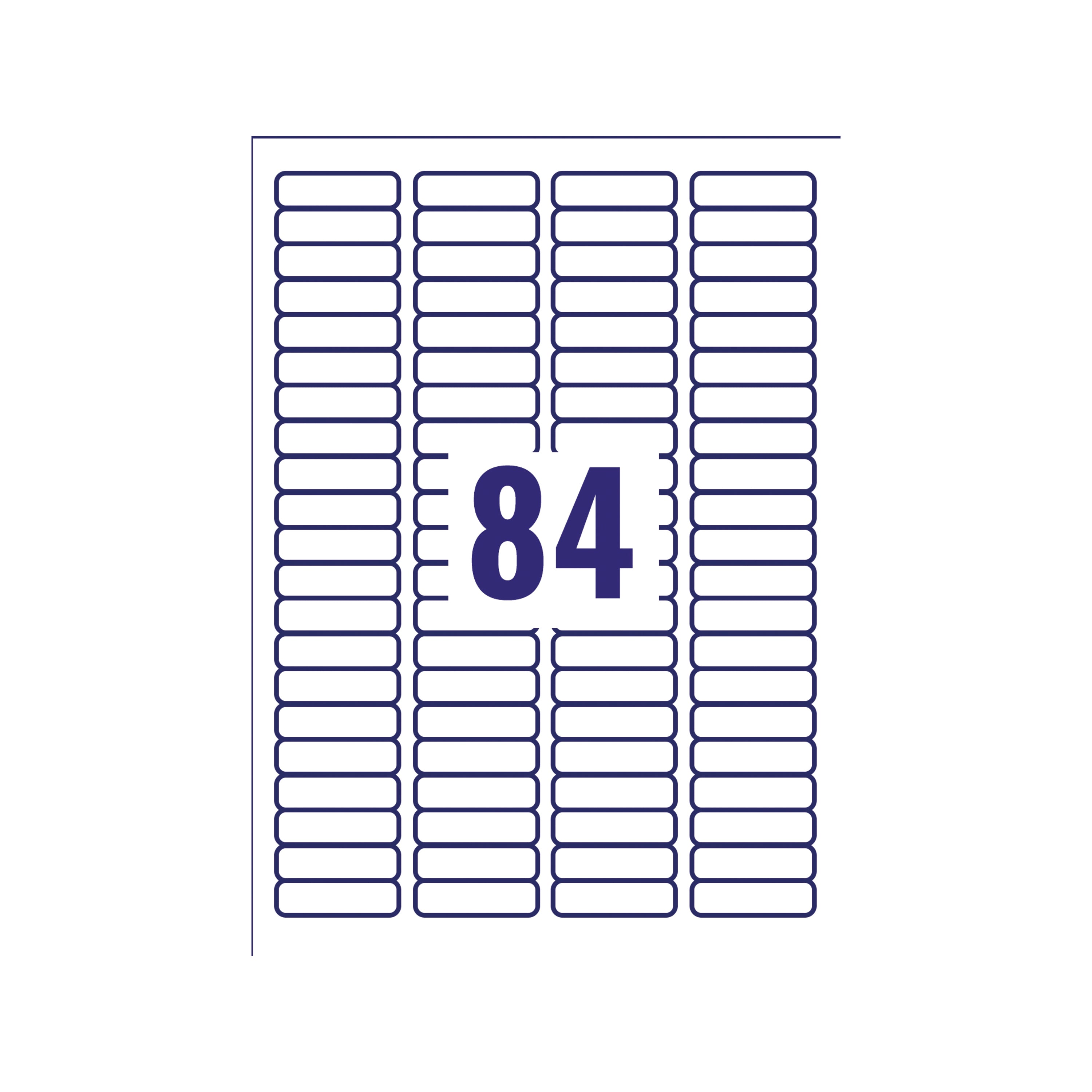 Avery L7656 labels being peeled easily from the QuickPEEL sheet.