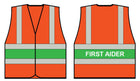 B-Seen Hi-Vis Vest With First Aider Back Print