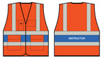 B-Seen Orange Executive Vest With Instructor Back Logo