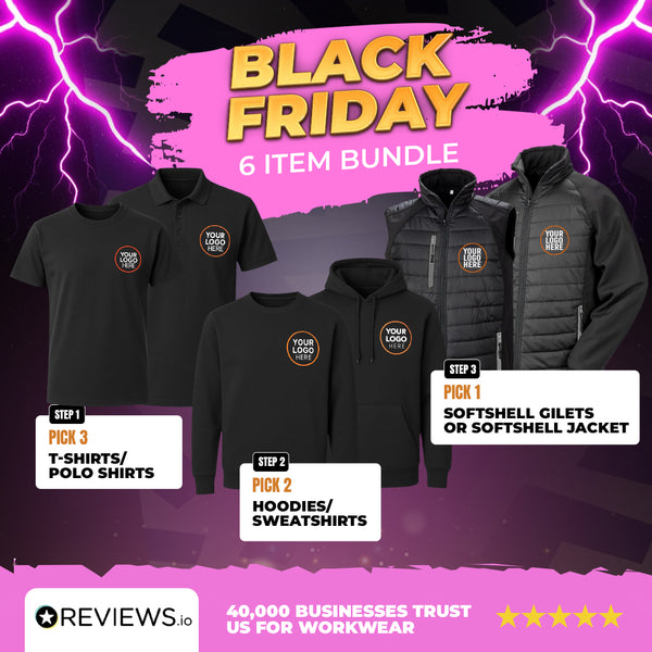 6 Item Kickstarter Embroidered Workwear Bundle with Free Logo