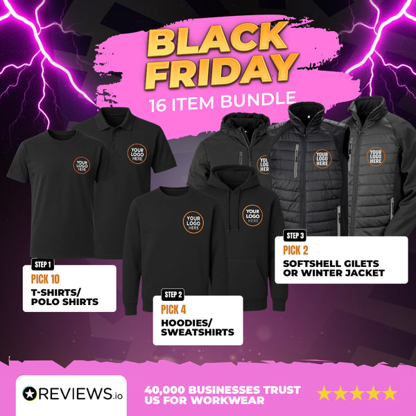 16 Item Embroidered/Printed Workwear Bundle - Perfect For 2 People