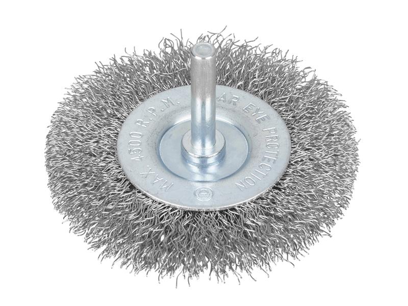 BlueSpot Tools Flat Steel Wire Wheel Brush