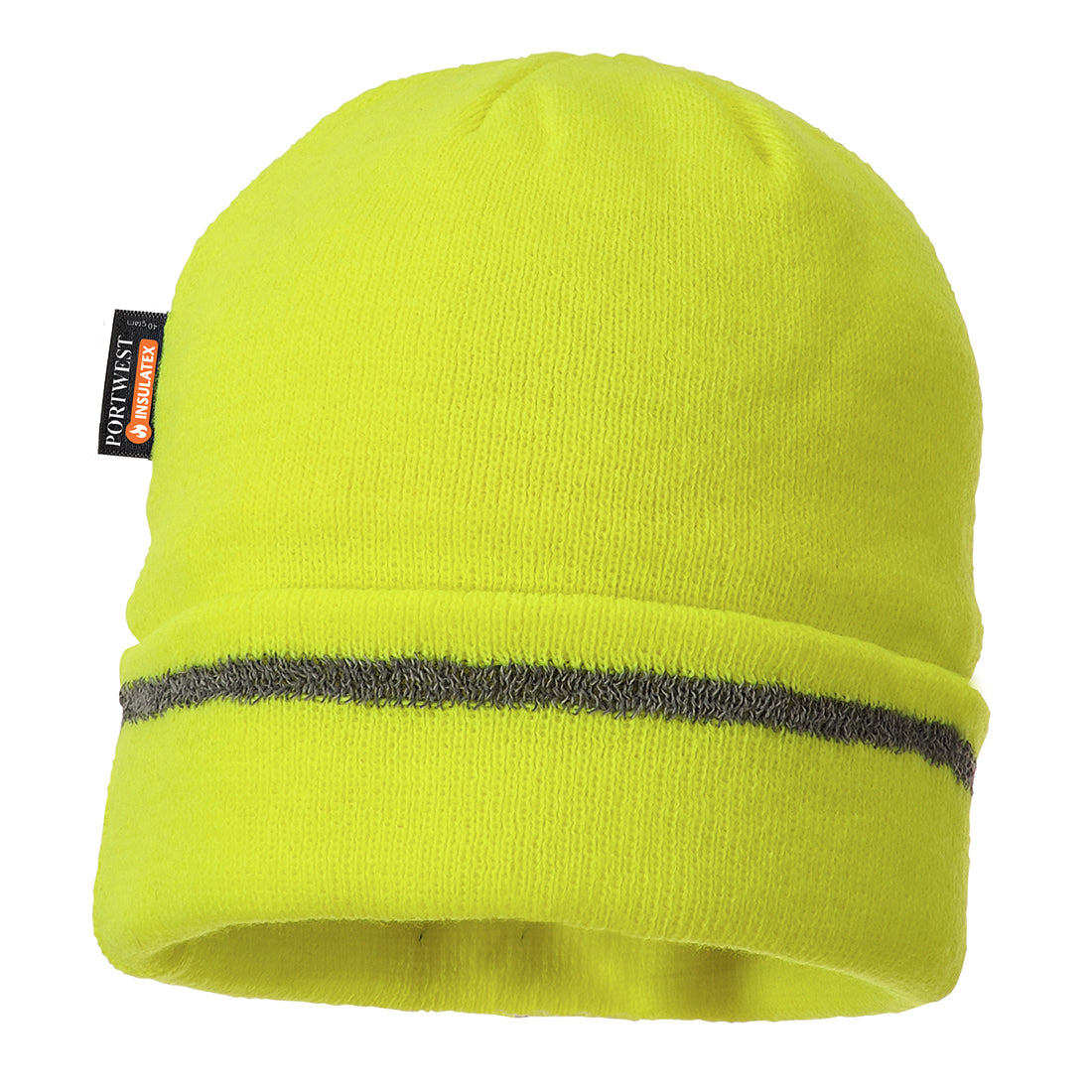 Yellow safety vest with reflective strips and front closure for enhanced workplace visibility