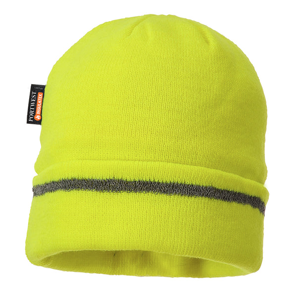 Yellow safety vest with reflective strips and front closure for enhanced workplace visibility