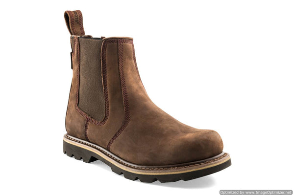 B1400 Buckbootz Chocolate Oil Leather Goodyear Welted Non-Safety Dealer Boot - [CLEARANCE]