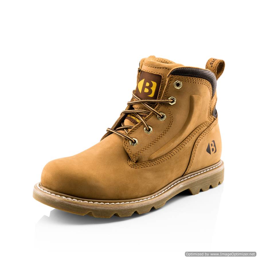 B2800 Buckbootz Honey Goodyear Welted Non-Safety Lace Boot
