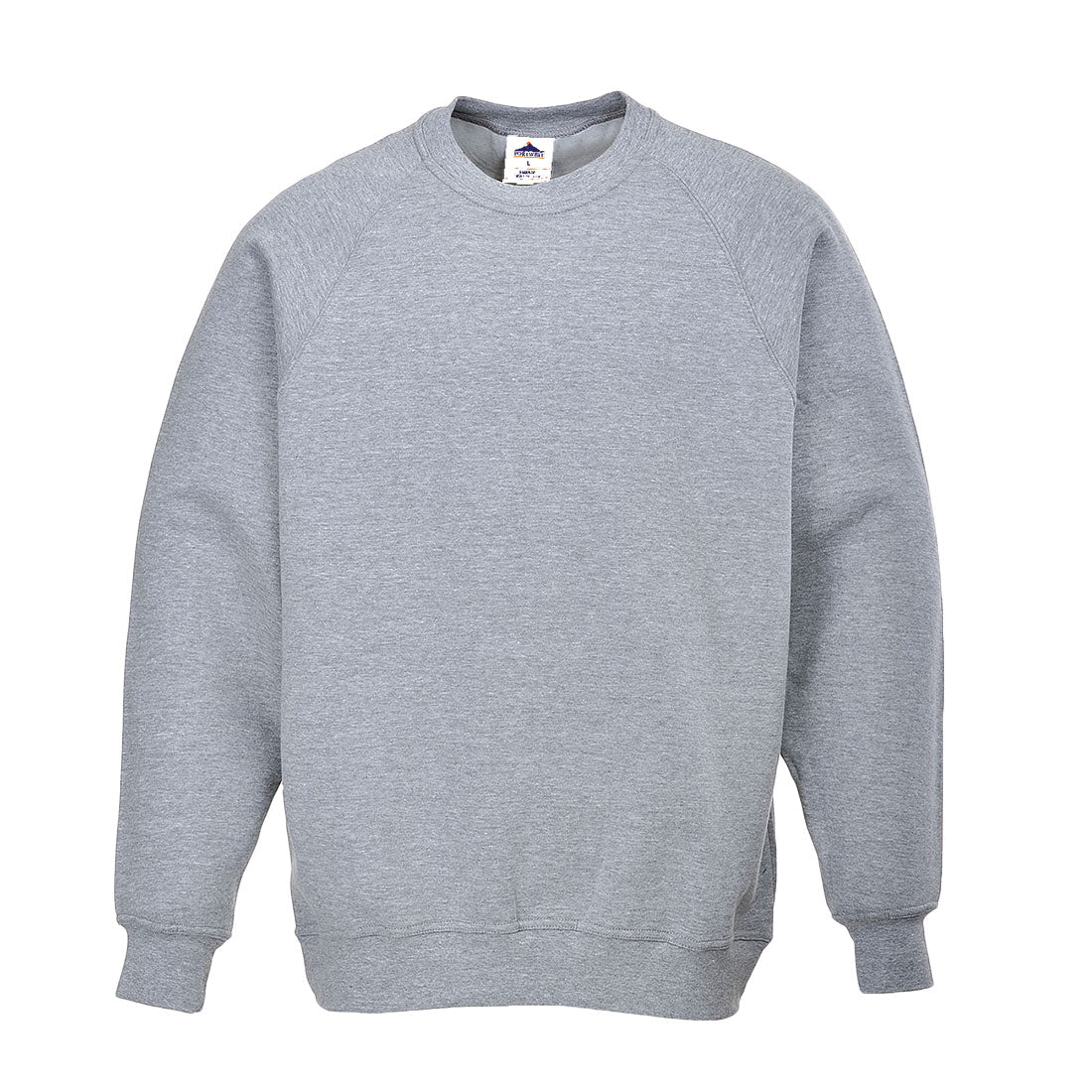 Portwest black fleece pullover in grey background
