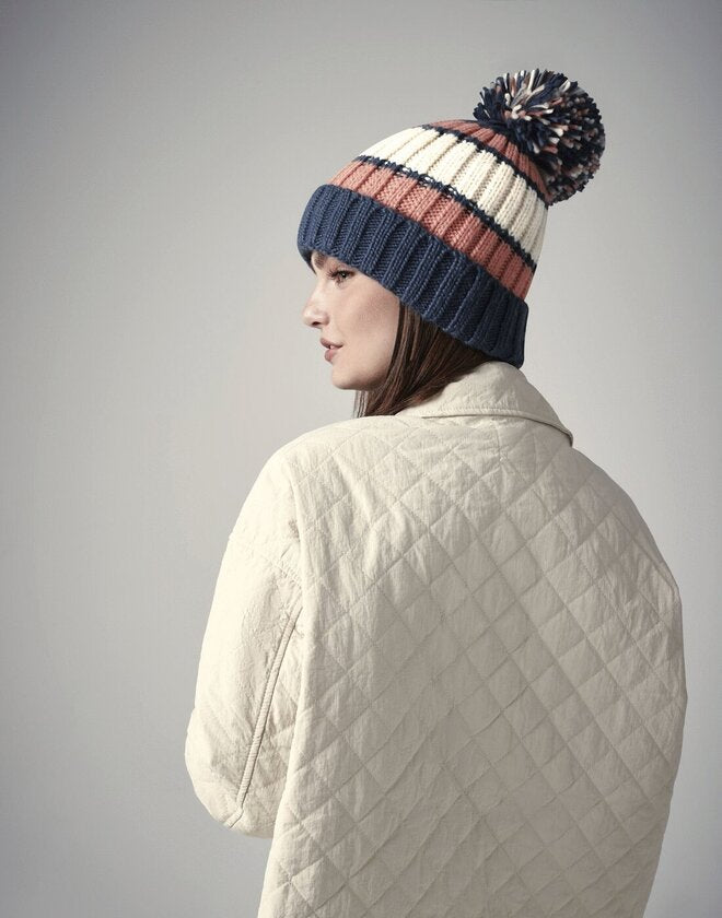 Beechfield Hygge Striped Beanie