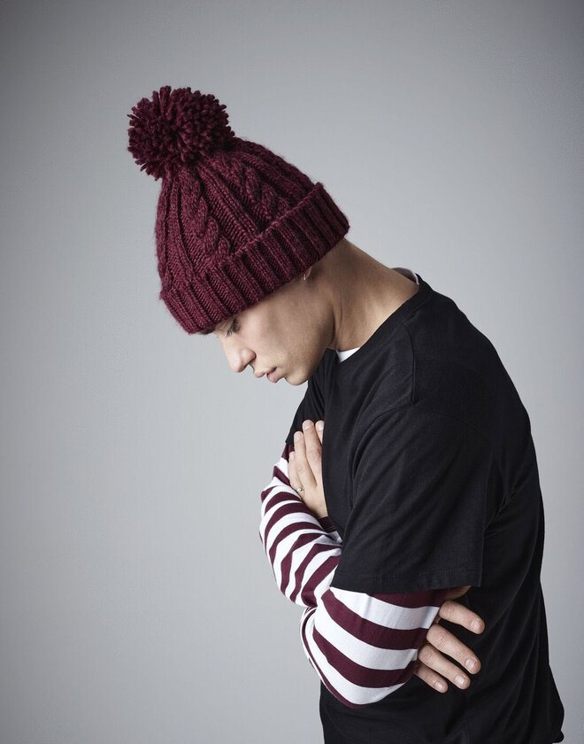 Beechfield Cable Knit Melange Beanie