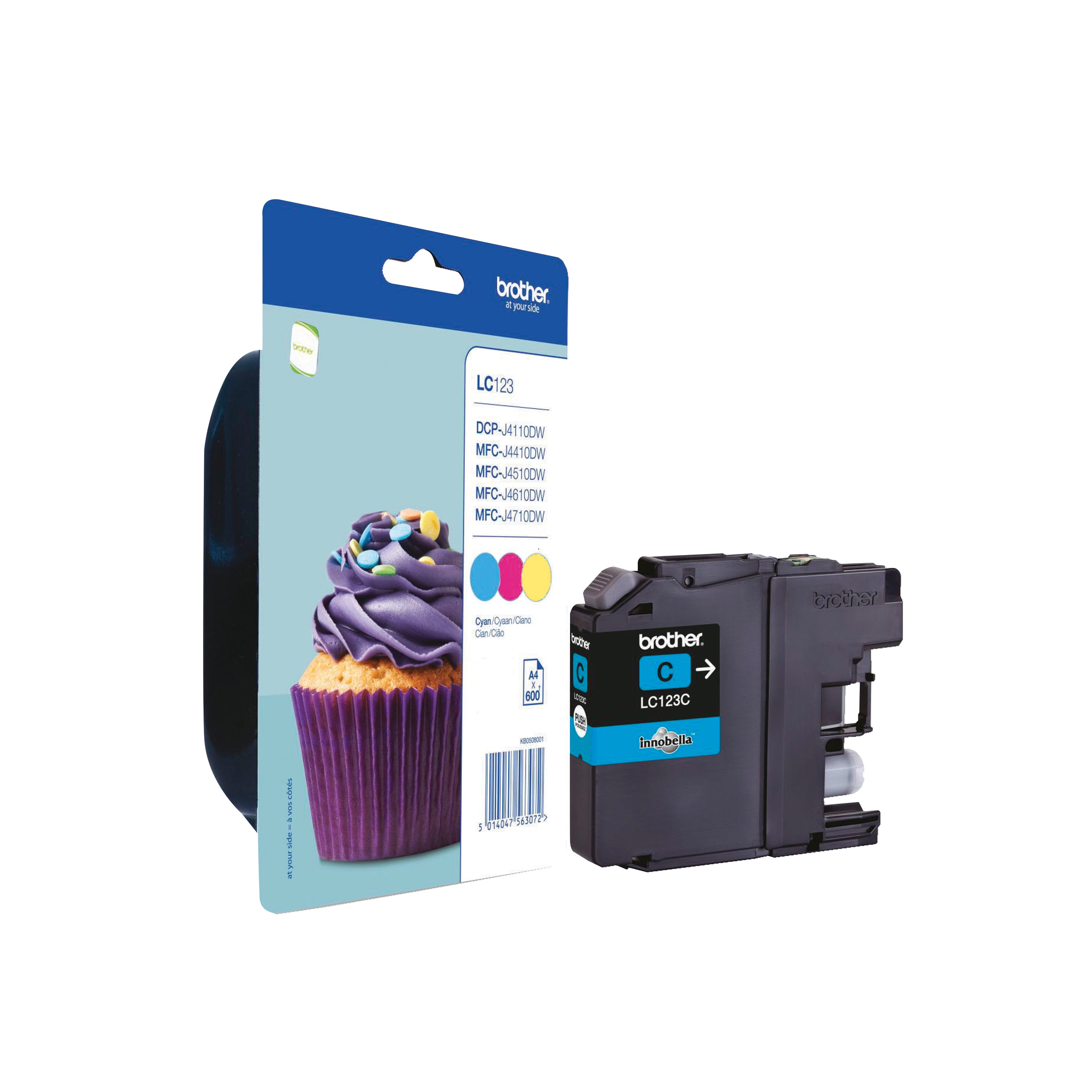 Brother LC123 Inkjet Cartridge (Pack of 3) CMY LC123RBWBP