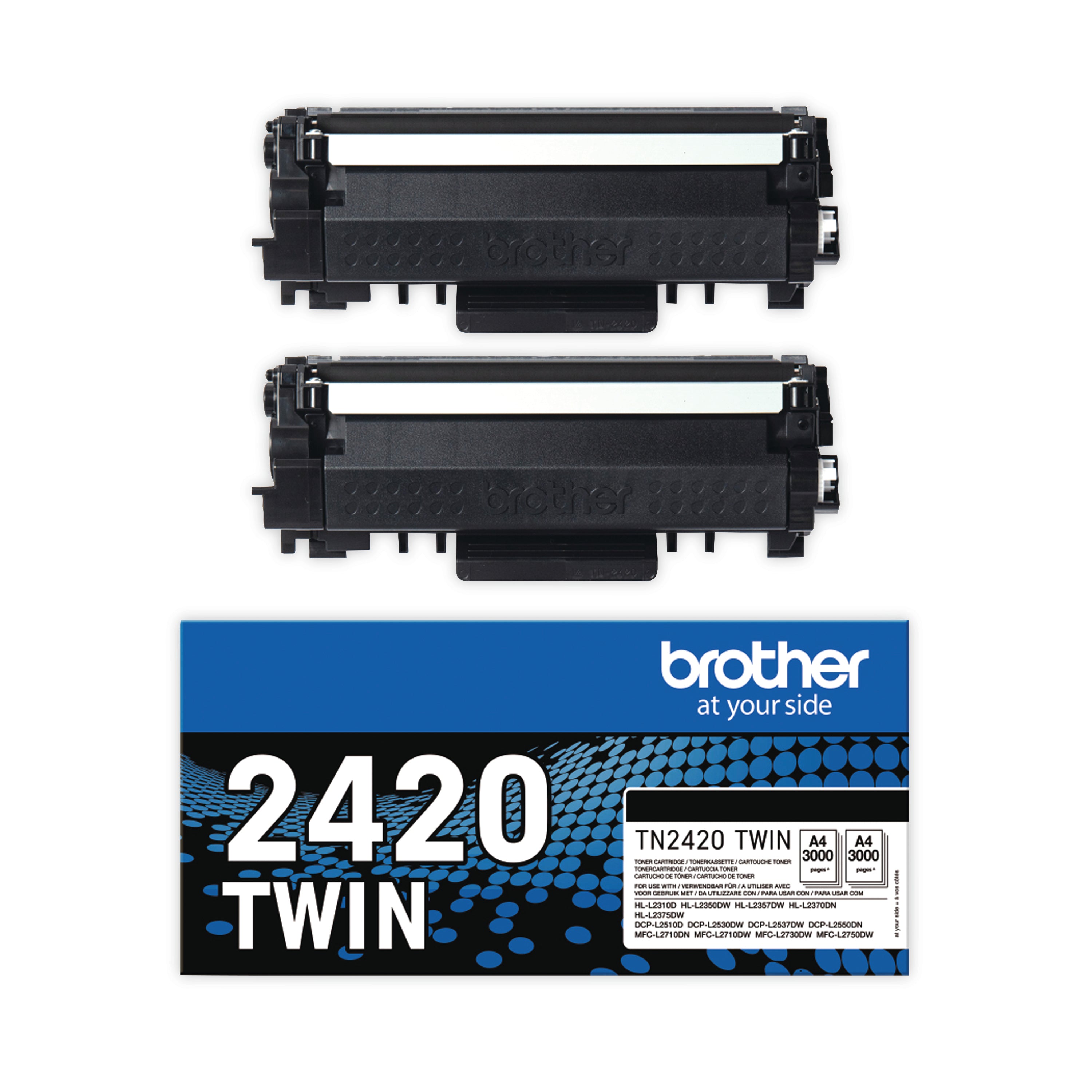 Brother TN-2420 Twin Toner Cartridge High Yield Black Twinpack