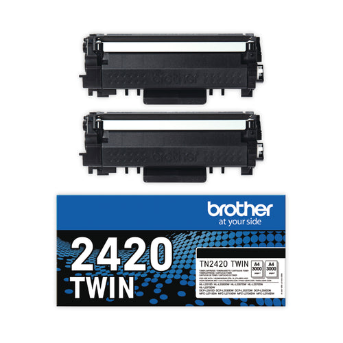 Brother TN-2420 Twin Toner Cartridge High Yield Black Twinpack