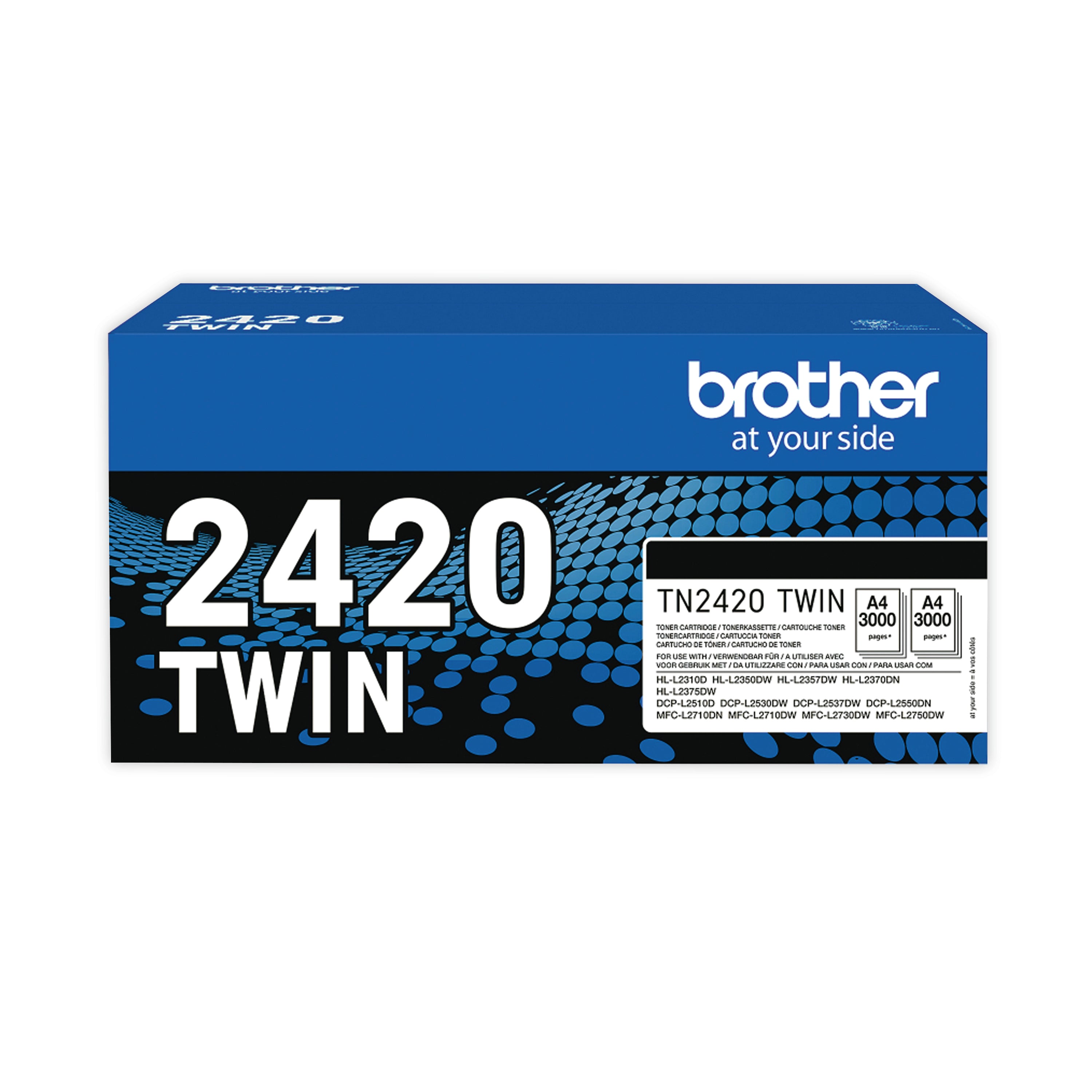 Brother TN-2420 Twin Toner Cartridge High Yield Black Twinpack