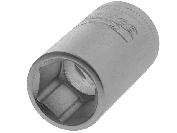 Bahco 1/2-inch drive hexagon socket, 15mm, with a polished chrome finish.