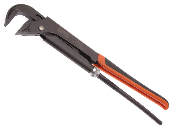 Bahco 1420 Ergo Pipe Wrench, 430mm, with a heavy-duty jaw and black phosphate finish.