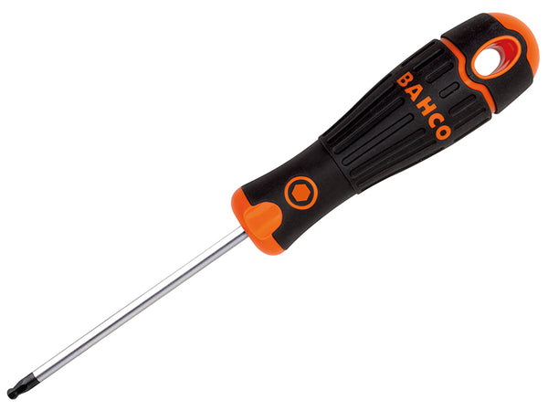 BahcoFit Screwdriver with a Hex Ball End, 2.5mm x 100mm, for angled screw access.