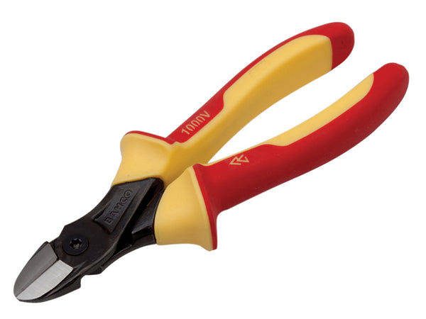 Bahco 140mm VDE insulated side cutting pliers for safe work on live wires up to 1000V.