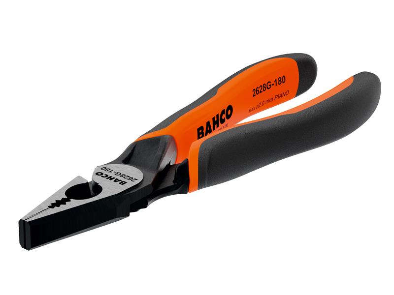 Bahco 180mm Ergo combination pliers with serrated jaws and a wire cutting edge.