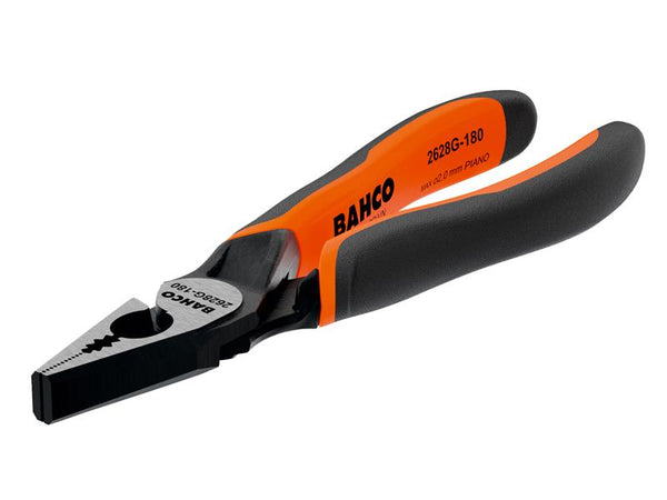 Bahco 180mm Ergo combination pliers with serrated jaws and a wire cutting edge.