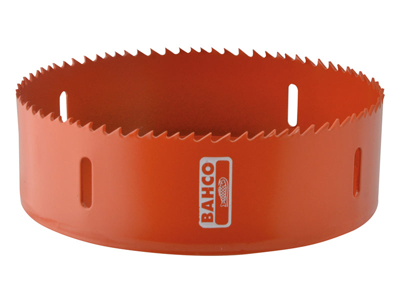 Profile shot of the 127mm Bahco bi-metal holesaw's deep body.
