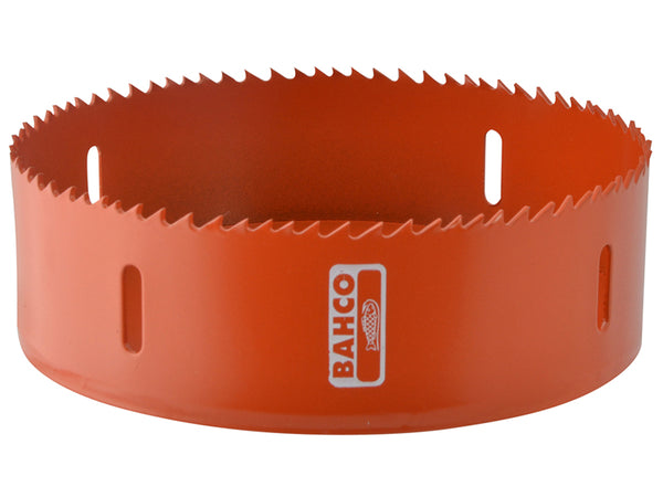 A very large 146mm Bahco bi-metal variable pitch holesaw for industrial applications.