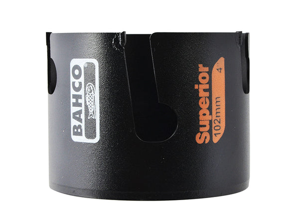 Bahco Superior Multi-Construction Holesaw, 102mm, with carbide teeth for various materials.