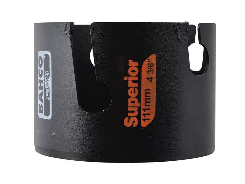 Side profile of the 111mm Bahco Superior Multi-Construction Holesaw's carbide teeth.