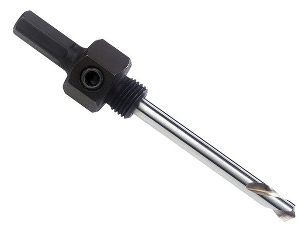 Bahco holesaw arbor with a 3/8-inch hex shank for holesaws between 14mm and 30mm.