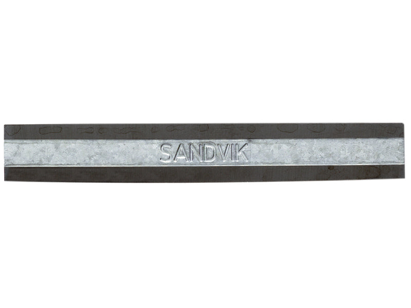 A triangular Bahco replacement scraper blade for paint and wood scrapers.