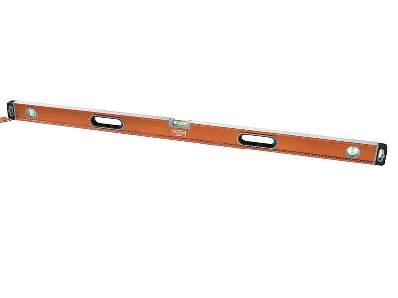 A very long 200cm Bahco box spirit level with shock-absorbing end caps.