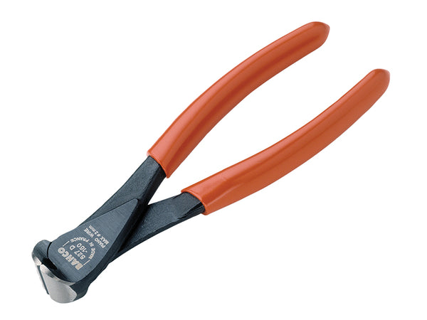 Bahco 160mm end cutting nippers with black handles and polished steel jaws.