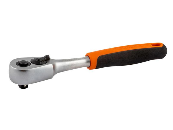Bahco 6950QR 1/4-inch drive quick-release reversible ratchet with an ergonomic handle.