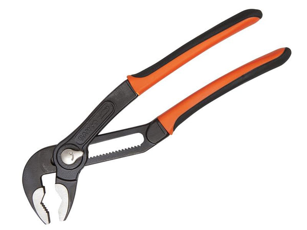 Bahco 200mm quick-adjust slip joint pliers with a simple push-button mechanism.