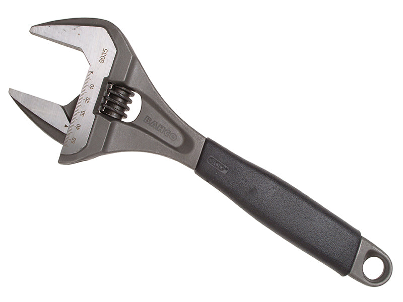 The large 300mm Bahco Ergo extra-wide jaw adjustable wrench with a black finish.