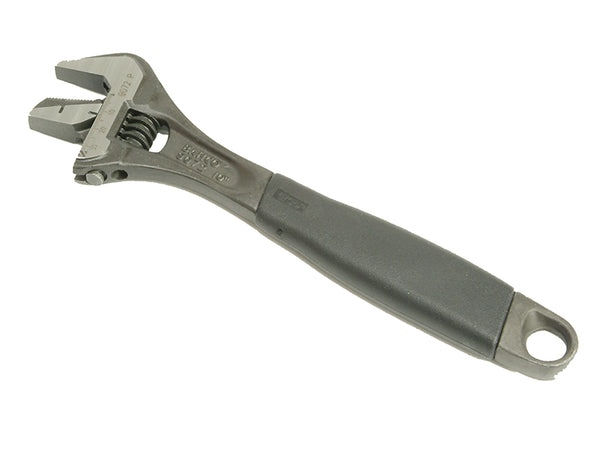 A 250mm Bahco Ergo adjustable wrench with a reversible jaw for use on pipes.