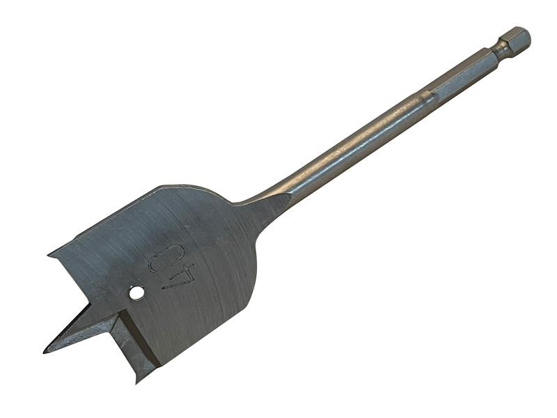 A large 40mm Bahco flat bit for boring wide holes in timber and joists.