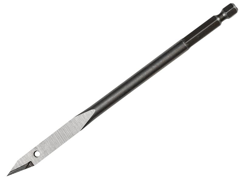 A slim 8mm Bahco flat bit for drilling small, clean holes in wood.