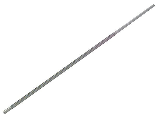 Bahco 1/8-inch round chainsaw file with a single-cut design for sharpening saw teeth.