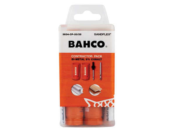 The Bahco 11-piece holesaw set with the case open, showing the various saw sizes.