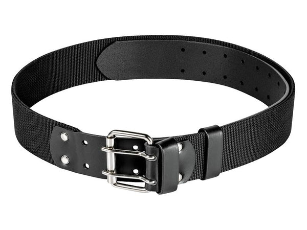 A detailed shot of the buckle and material of the Bahco heavy-duty work belt.