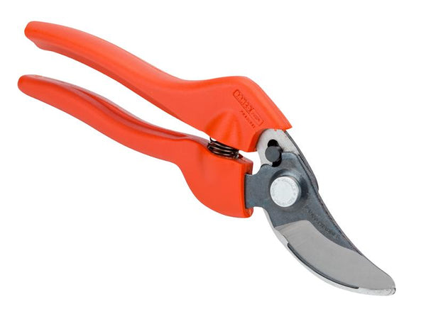 Side view of the Bahco PG-12-F bypass secateurs, highlighting the locking mechanism.